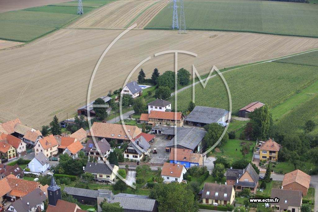 Photo arienne de Dossenheim-Kochersberg