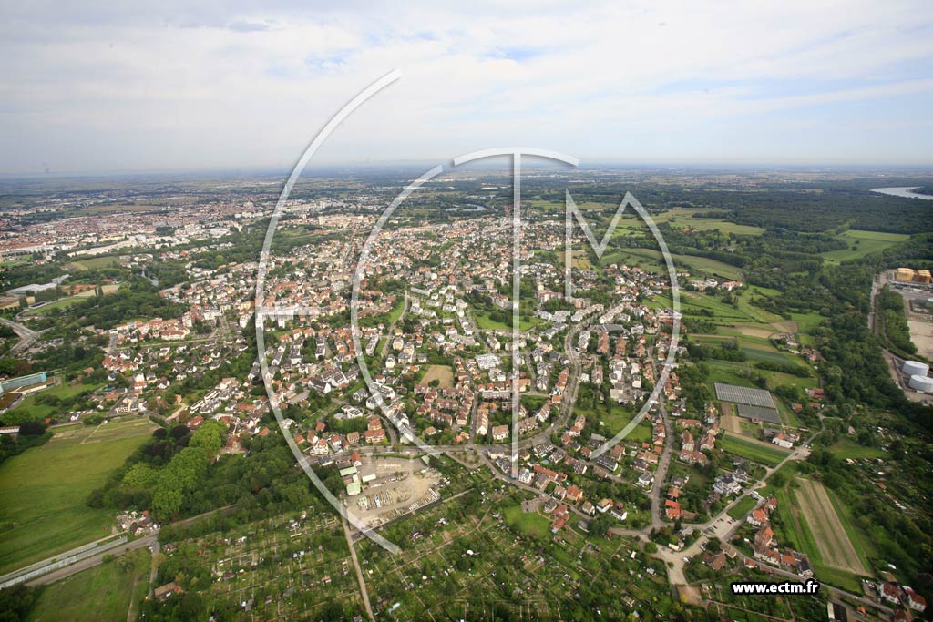 Photo arienne de Strasbourg (Robertsau)