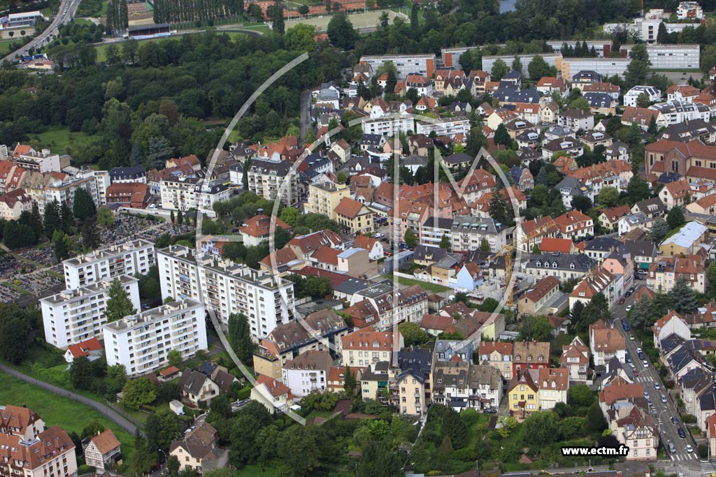 Photo arienne de Strasbourg (Robertsau)