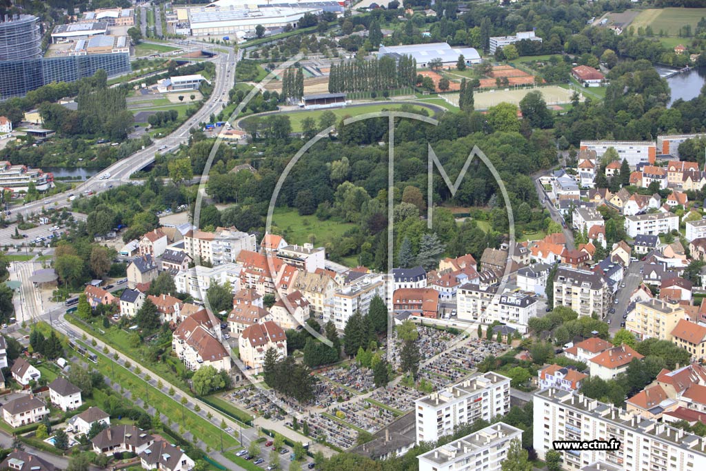 Photo arienne de Strasbourg (Robertsau)