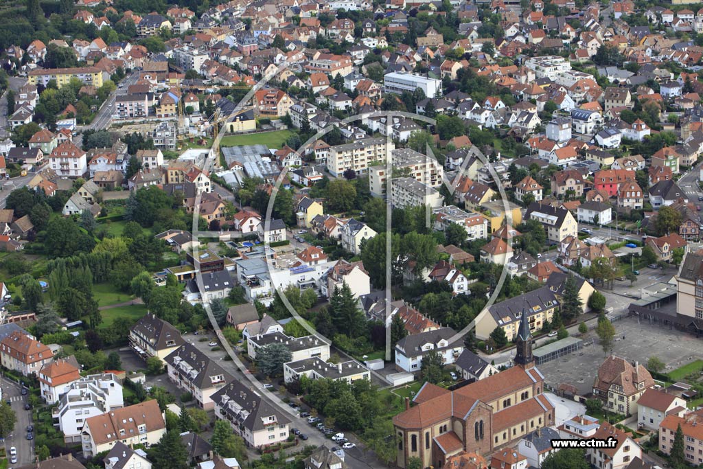 Photo arienne de Strasbourg (Robertsau)