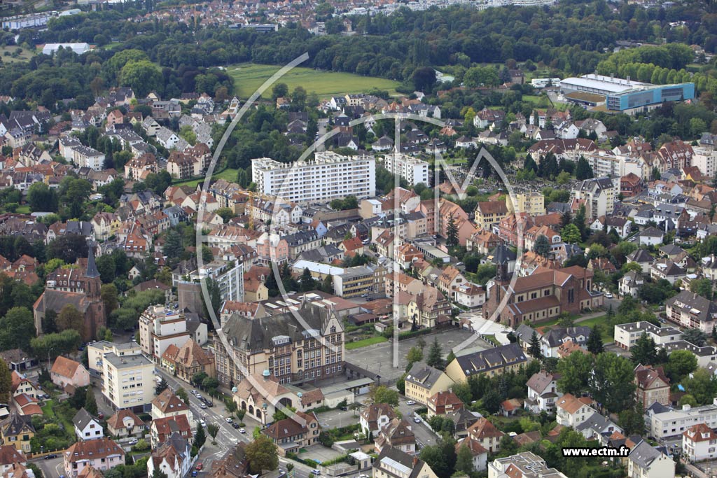 Photo arienne de Strasbourg (Robertsau)
