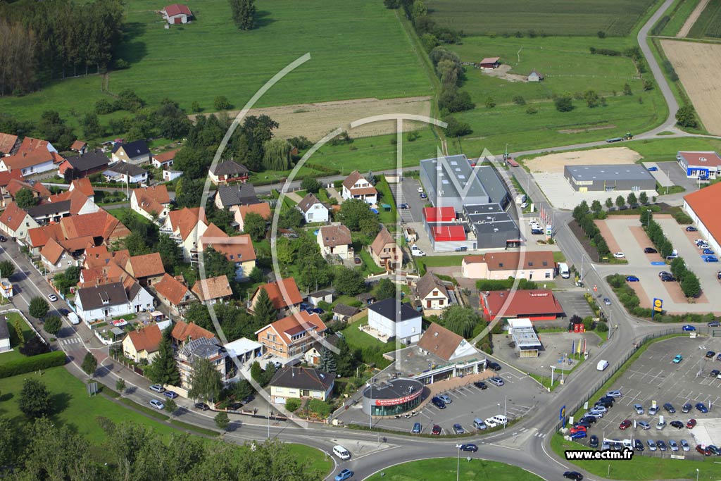 Photo arienne de Oberhoffen-sur-Moder