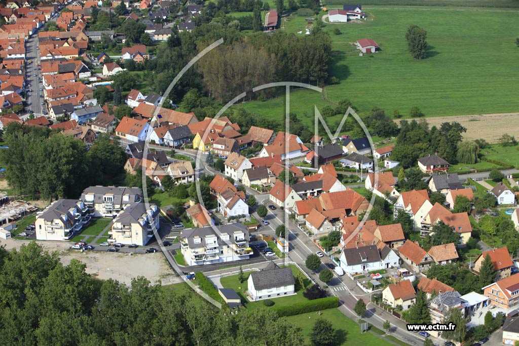 Photo arienne de Oberhoffen-sur-Moder