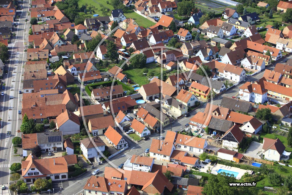 Photo arienne de Oberhoffen-sur-Moder