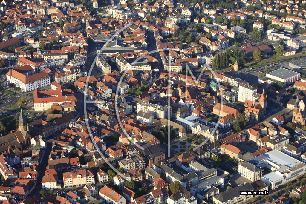 Photo arienne de Haguenau (Centre Ville)