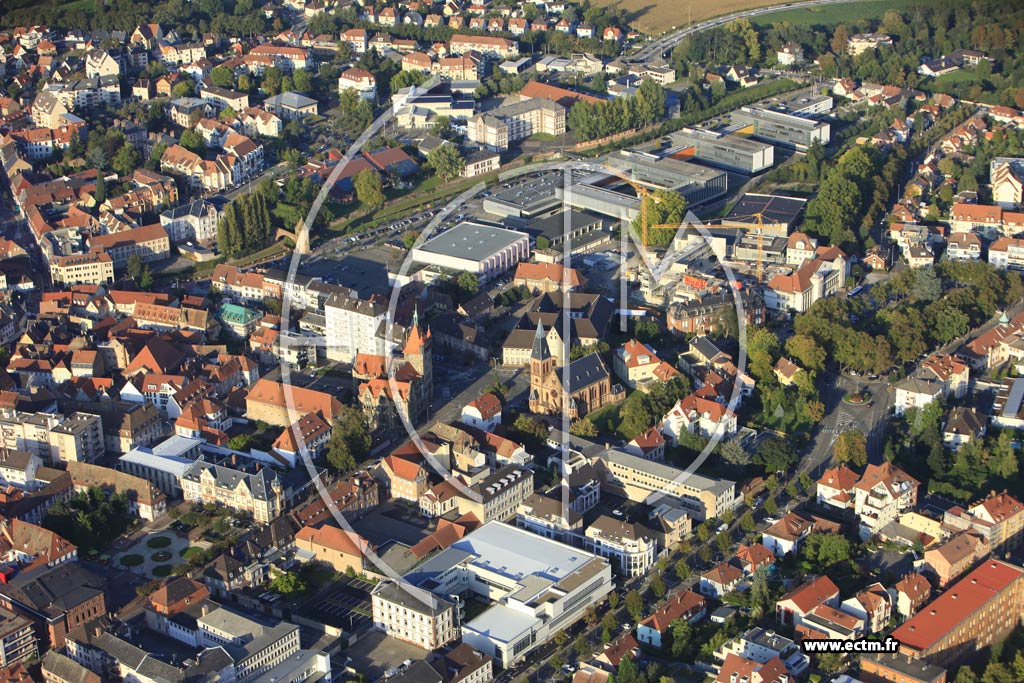 Photo arienne de Haguenau (Centre Ville)