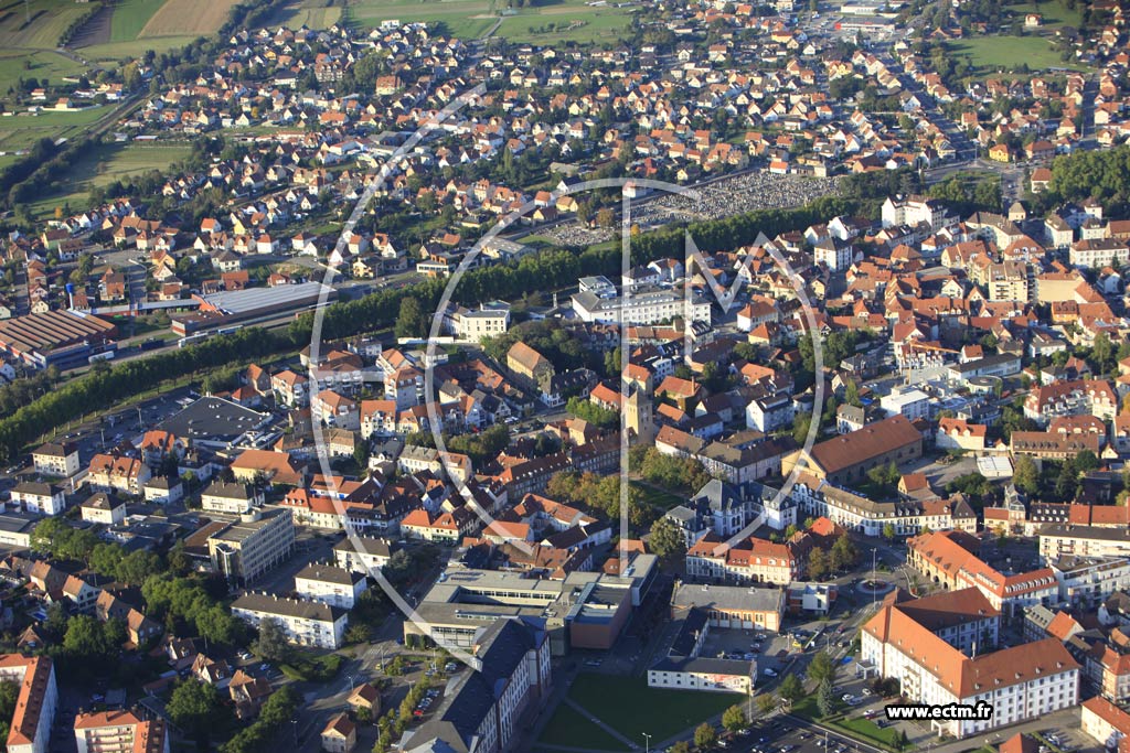Photo arienne de Haguenau (Centre Ville)