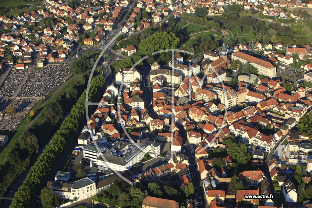 Photo arienne de Haguenau (Centre Ville)