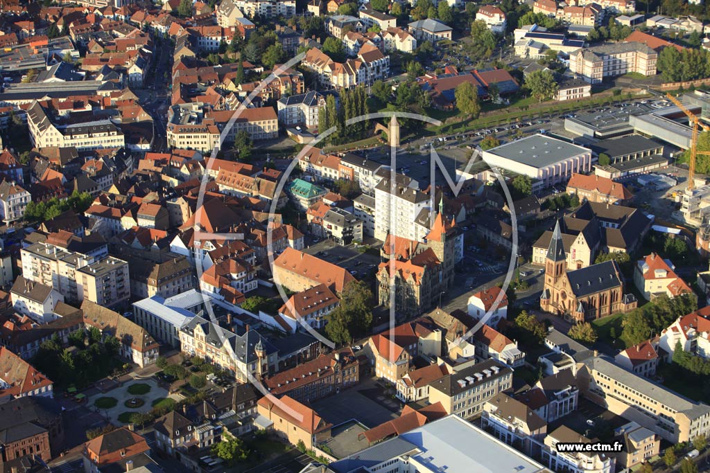 Photo arienne de Haguenau (Centre Ville)