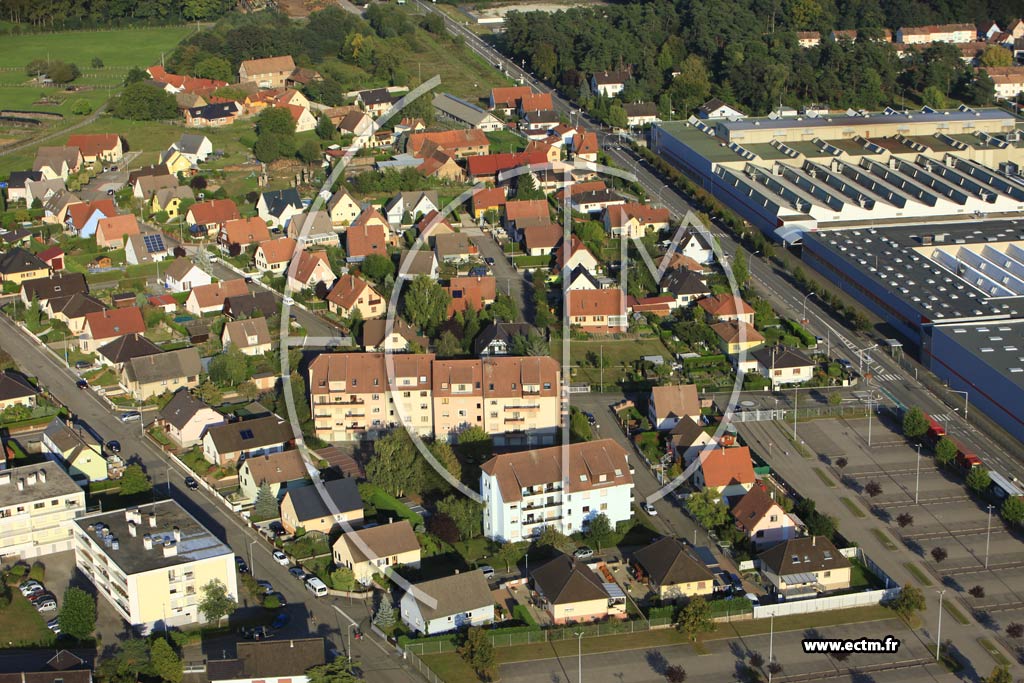 Photo arienne de Haguenau (Matzacker)