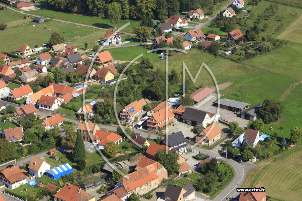 Photo arienne de Kutzenhausen (Oberkutzenhausen)