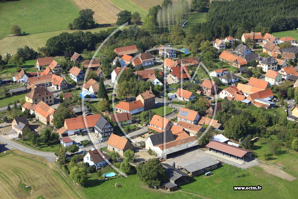 Photo arienne de Kutzenhausen (Oberkutzenhausen)