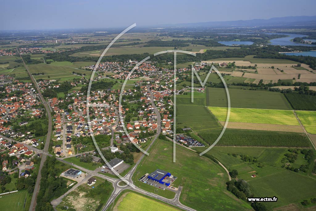 Photo arienne de Sessenheim (Dengolsheim)