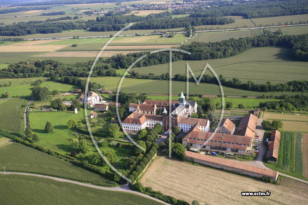 Photo arienne de Reiningue (Abbaye Notre-Dame d'Oelenberg)