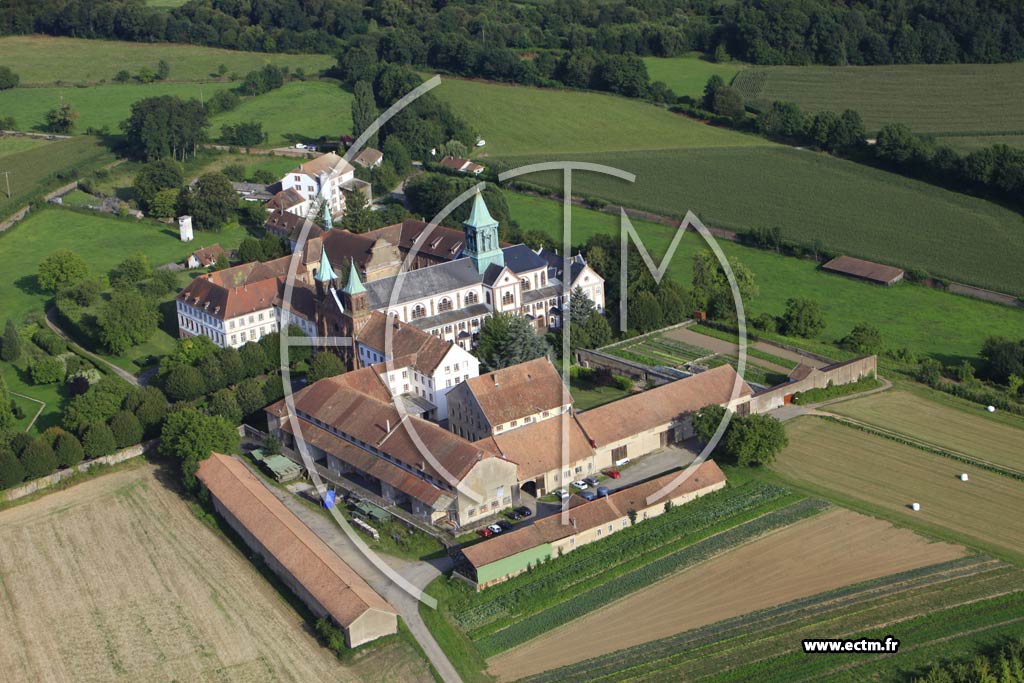 Photo arienne de Reiningue (Abbaye Notre-Dame d'Oelenberg)