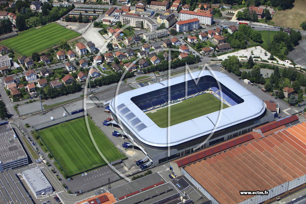 Photo arienne de Sochaux (Stade Auguste Bonal)