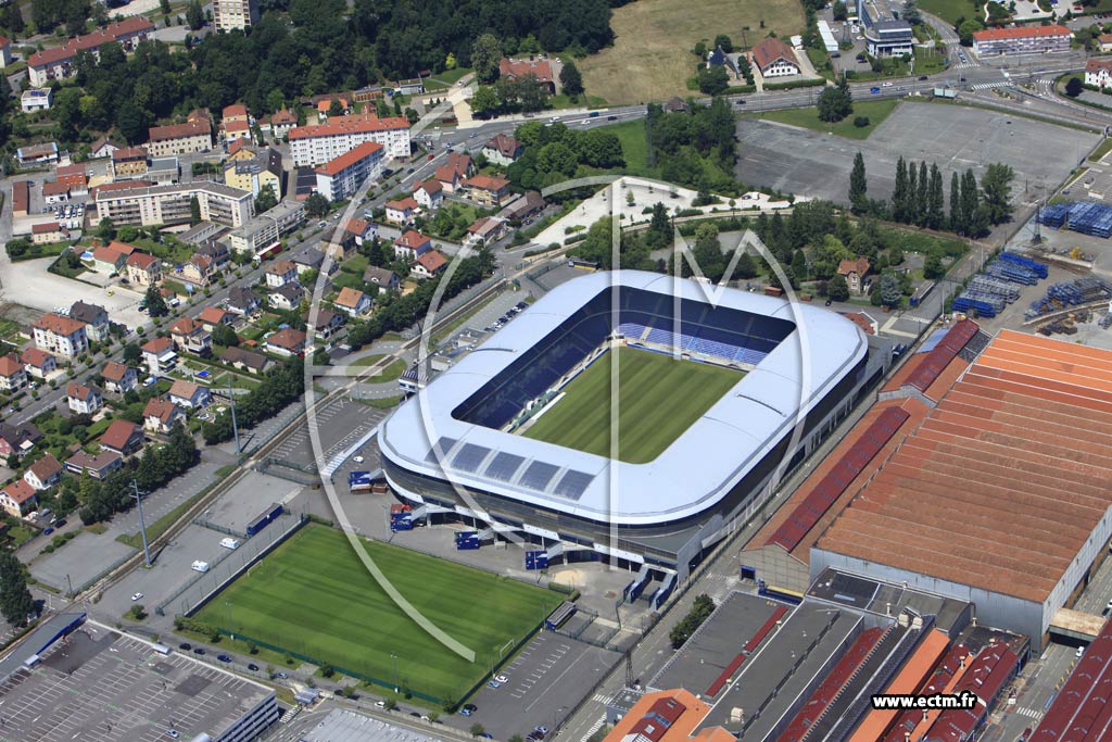 Photo arienne de Sochaux (Stade Auguste Bonal)