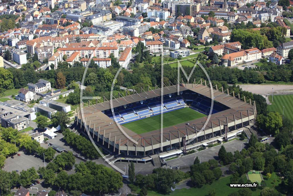 Photo arienne de Strasbourg (Stade de la Meinau)