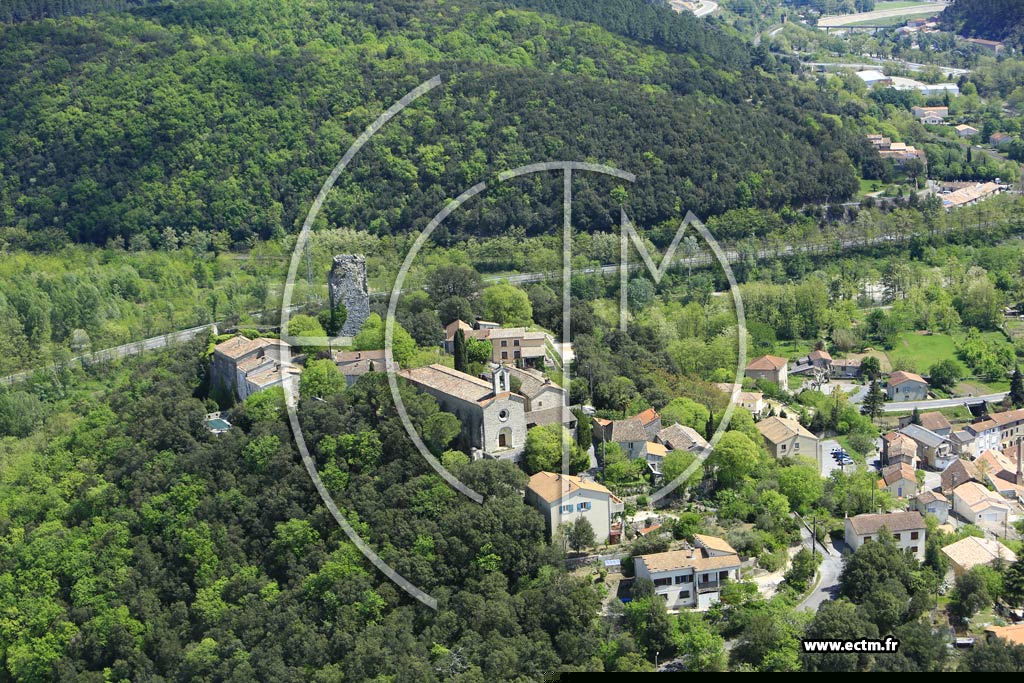 Photo arienne de Cendras (Le Puech)