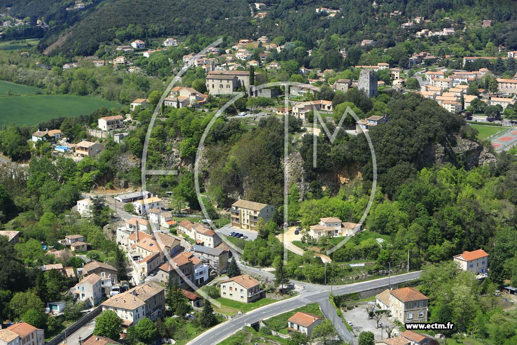 Photo arienne de Cendras (Le Puech)