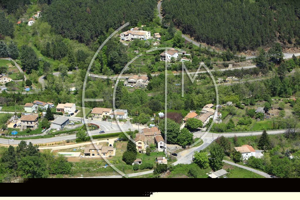 Photo arienne de Sainte-Ccile-d'Andorge (La Haute Levade)