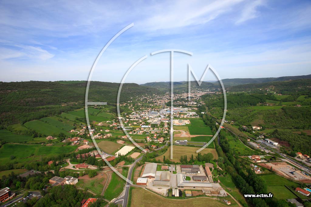 Photo arienne de Saint-Affrique