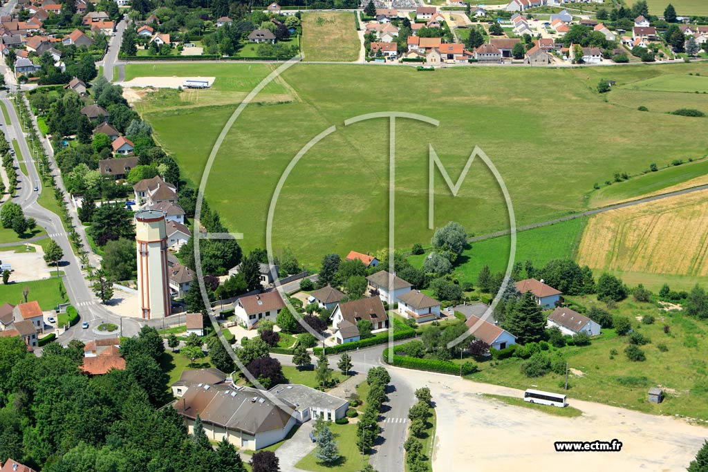 Photo arienne de Saint-Jean-de-Losne