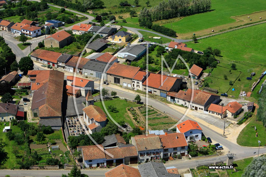 Photo arienne de Manoncourt en Wovre