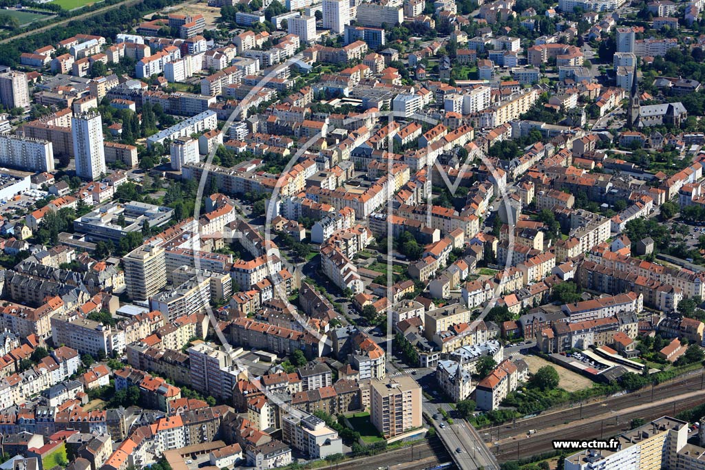 Photo arienne de Metz (Sablon)