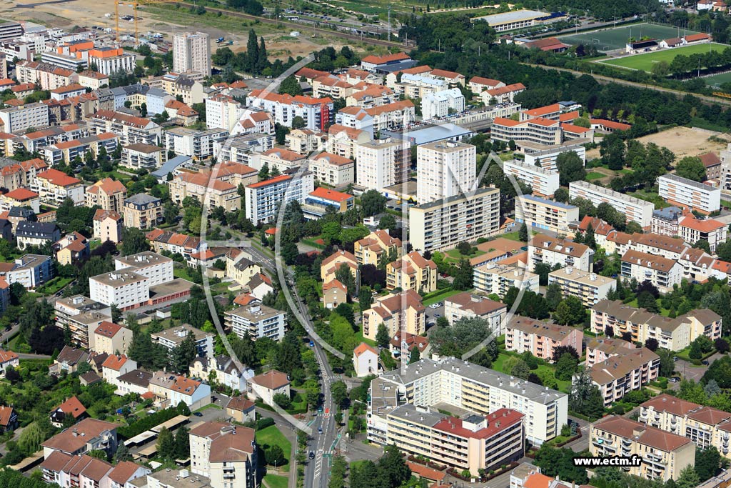 Photo arienne de Metz (Sablon)