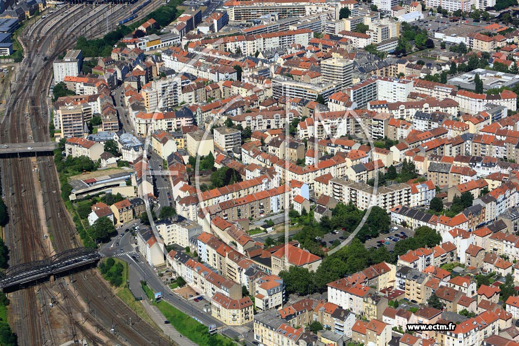 Photo arienne de Metz (Sablon)