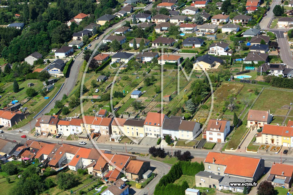 Photo arienne de Porcelette