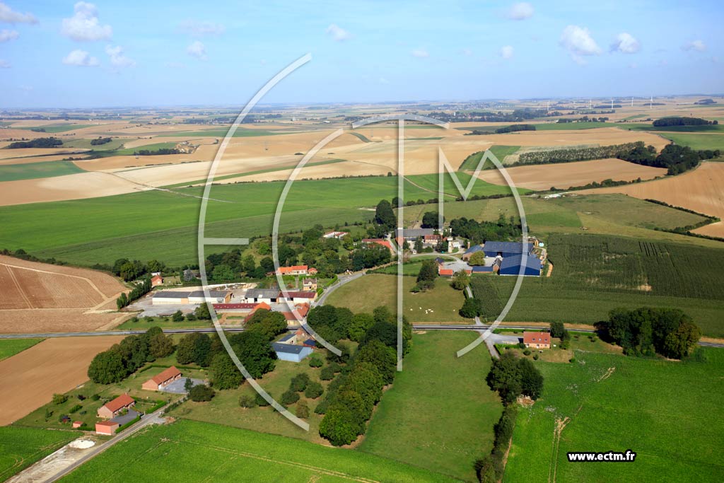 Photo arienne de Croix-Fonsommes (Hameau de Mricourt)