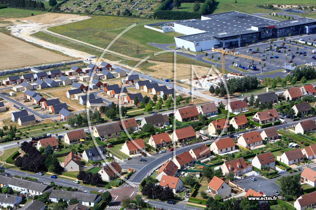 Photo arienne de Gauchy (Cit Gabriel Pri)