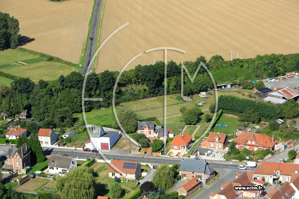 Photo arienne de Montescourt-Lizerolles