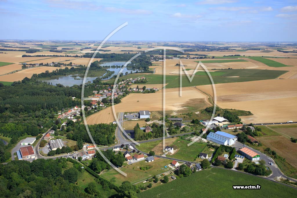 Photo arienne de Vermand (Villecholles)