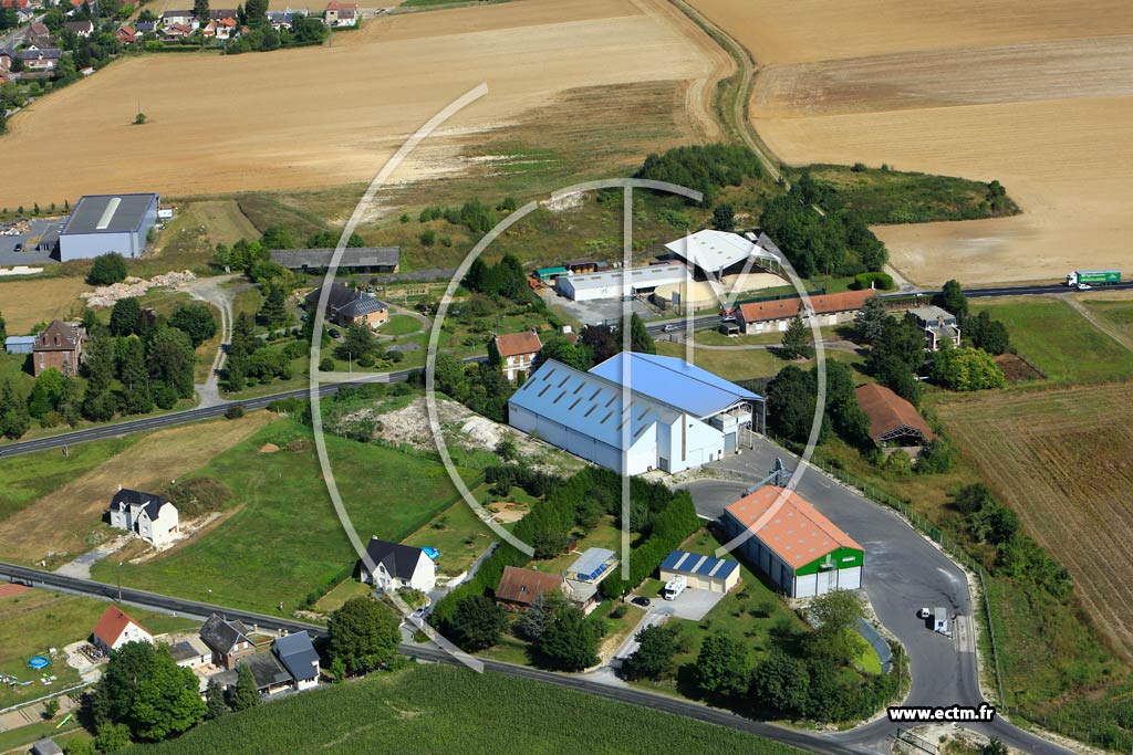 Photo arienne de Vermand (Villecholles)