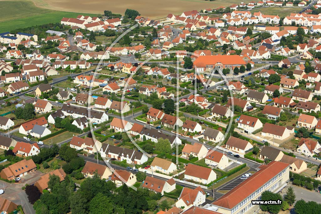 Photo arienne de Laon (Cit du Nord)