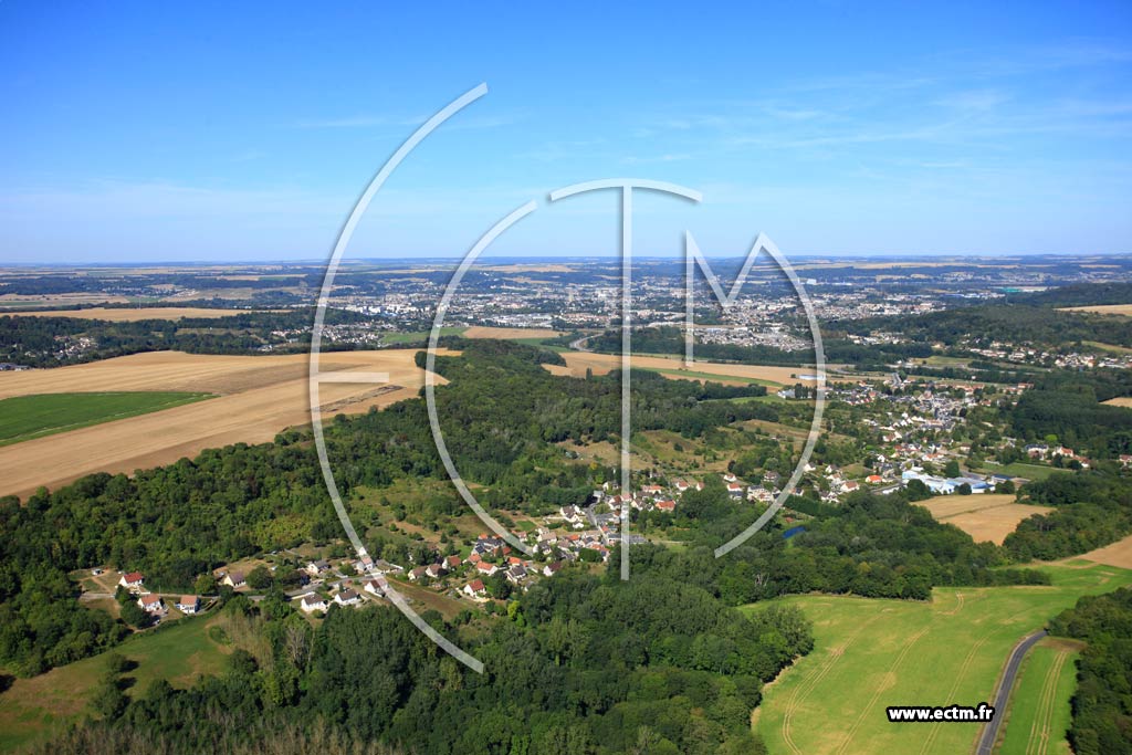 Photo arienne de Courmelles (La Roche)