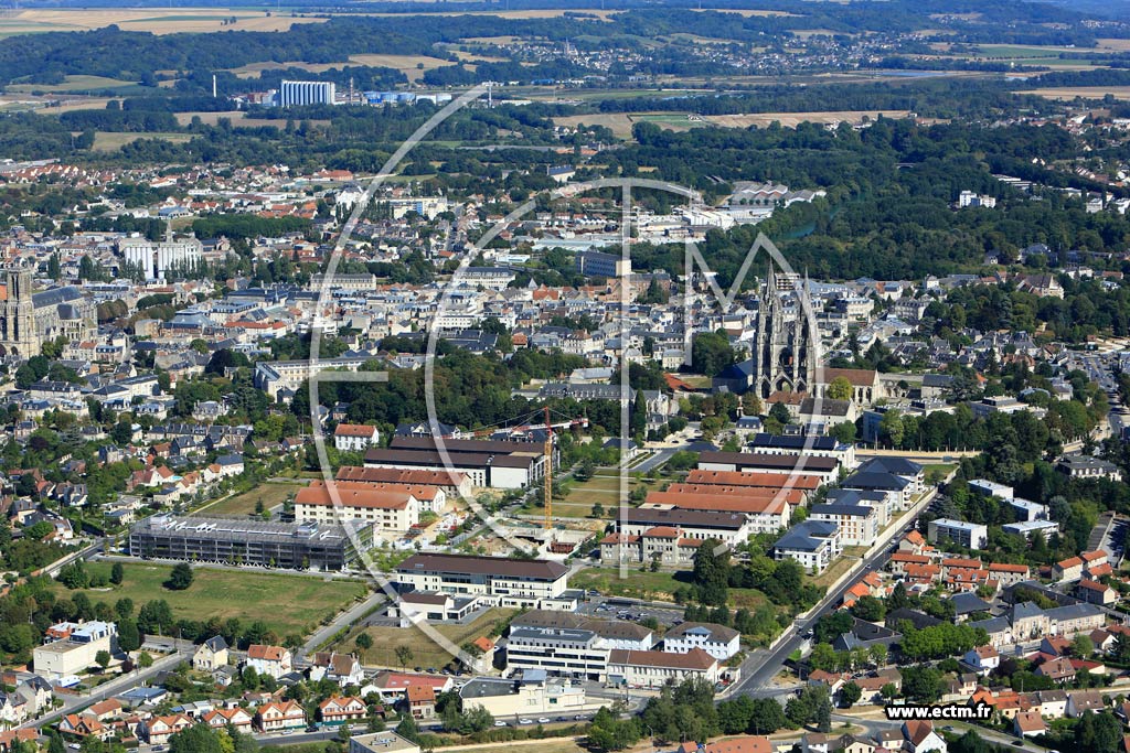 Photo arienne de Soissons