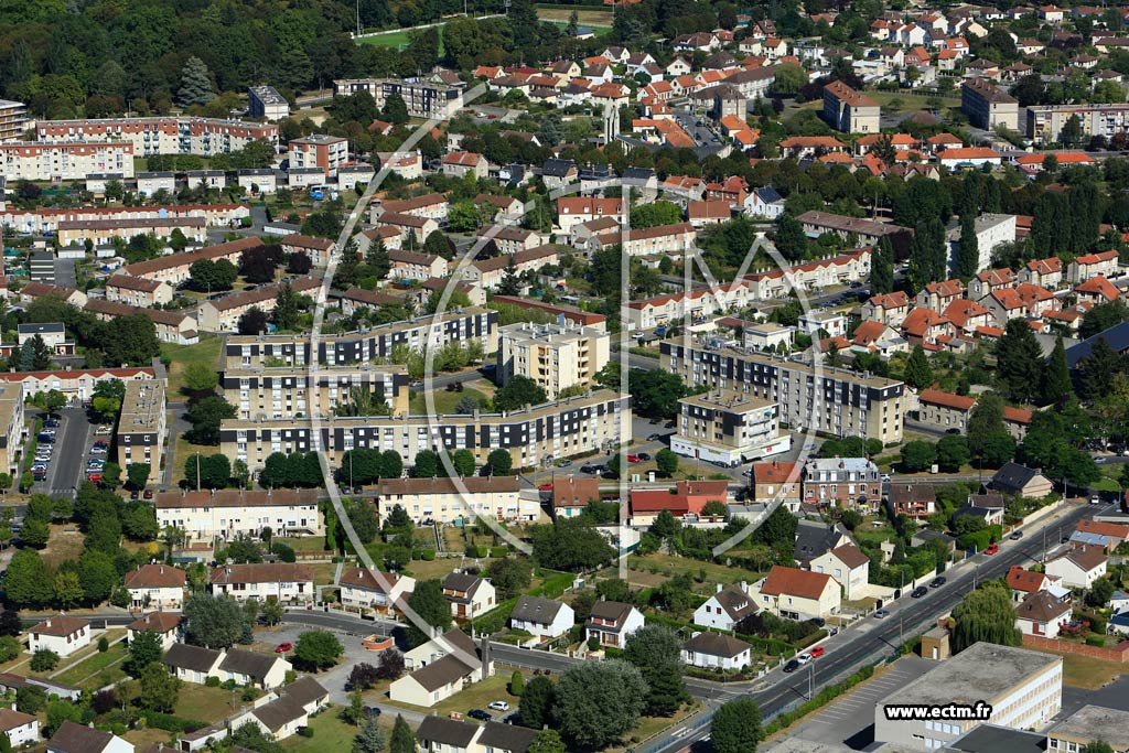 Photo arienne de Soissons