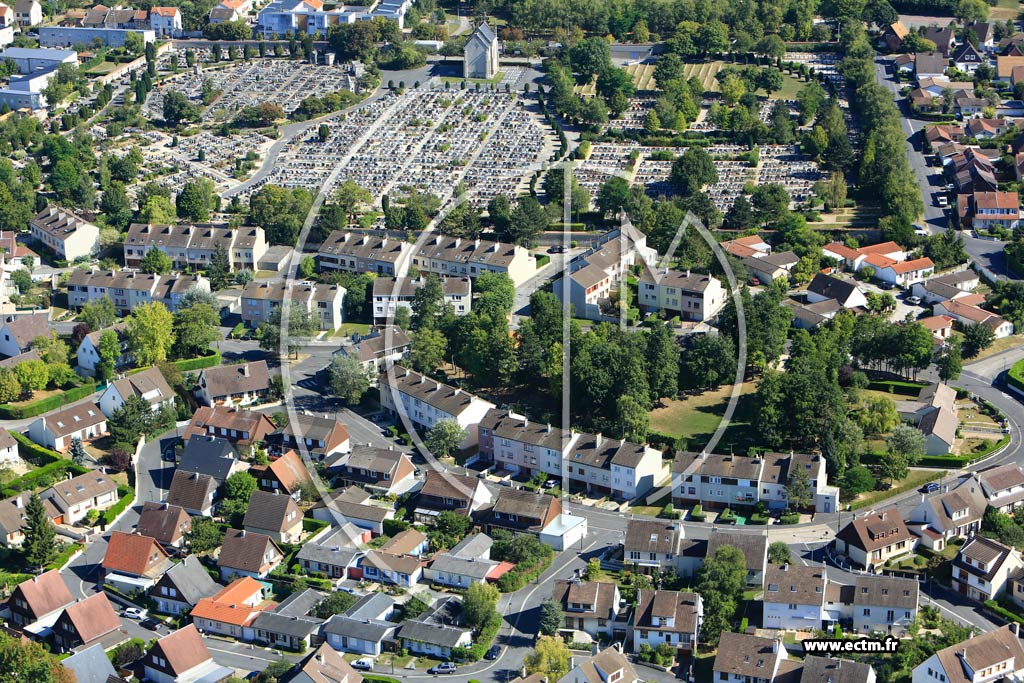 Photo arienne de Reims (Croix Rouge)