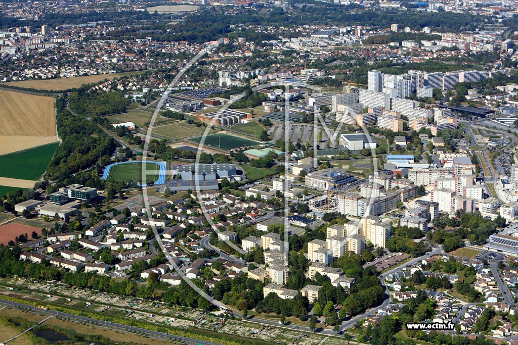 Photo arienne de Reims (Pays de France)