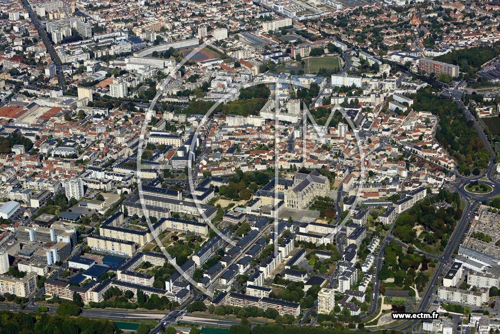 Photo arienne de Reims (Saint-Rmi)