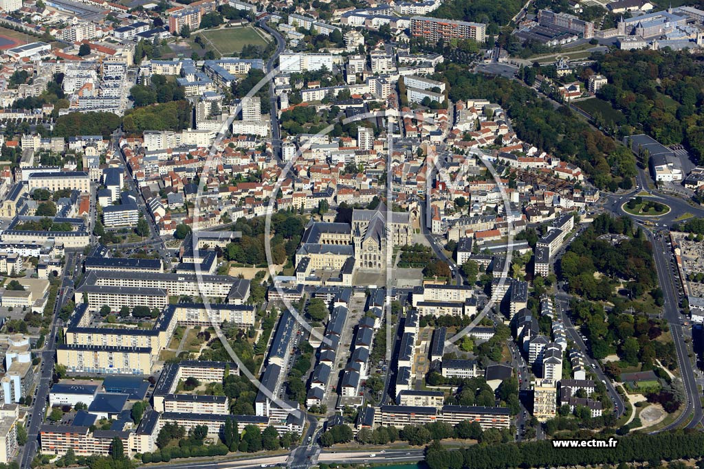 Photo arienne de Reims (Saint-Rmi)