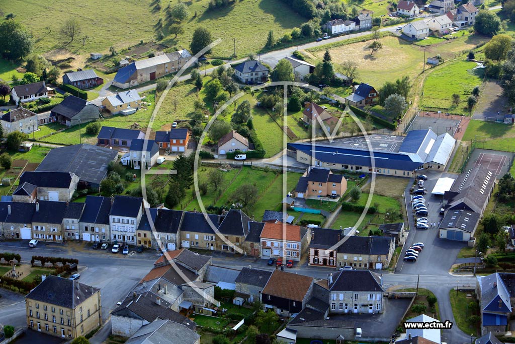 Photo arienne de Thin-le-Moutier