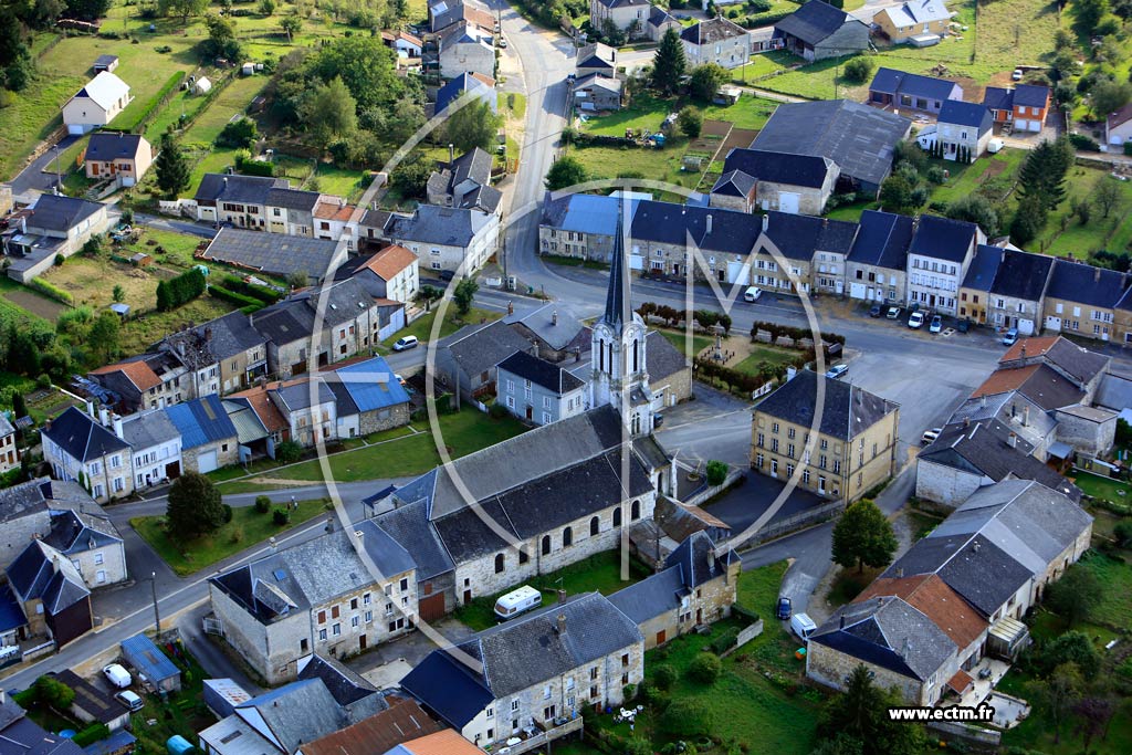 Photo arienne de Thin-le-Moutier