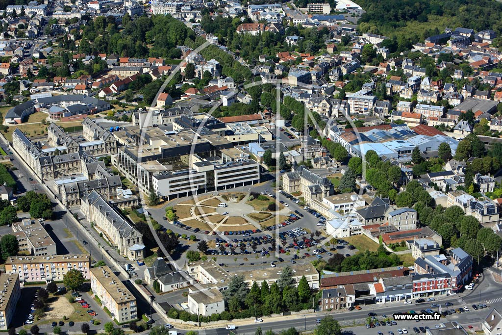 Photo arienne de Soissons (Centre Hospitalier)