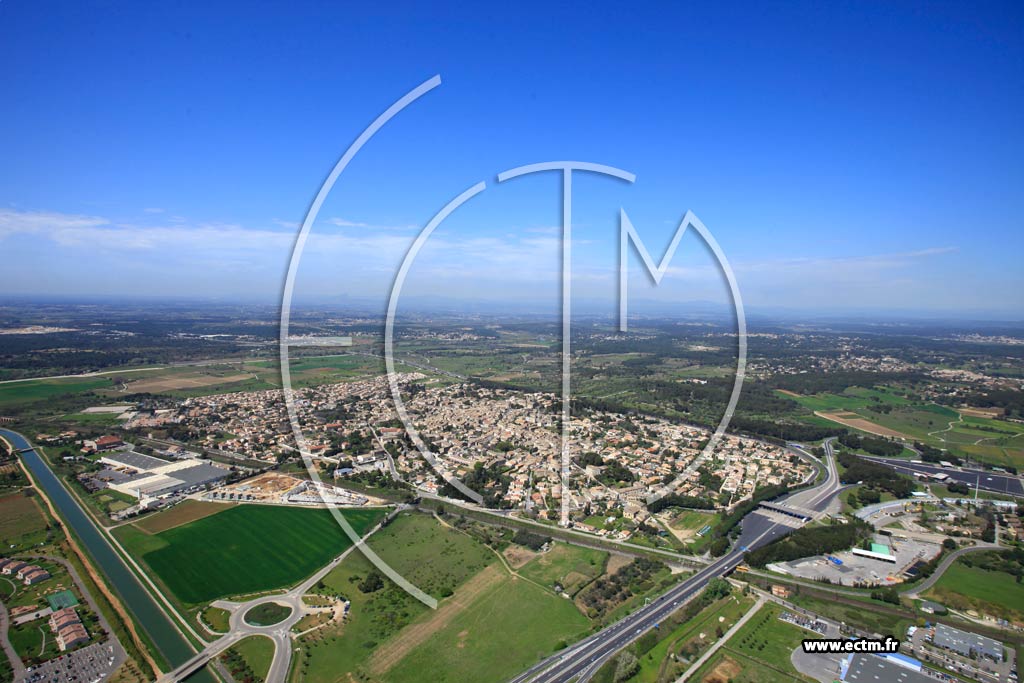 Photo arienne de Gallargues-le-Montueux